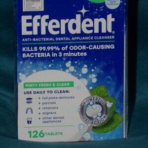 EFFERDENT 79 Left  out of a 126 Box - Anti-Bacterial